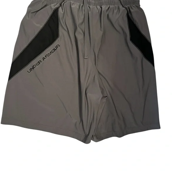 Under Armour Gray and Black Athletic Shorts - Picture 2 of 3